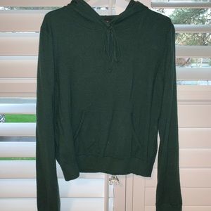 Large Forever 21 cropped knit hoodie